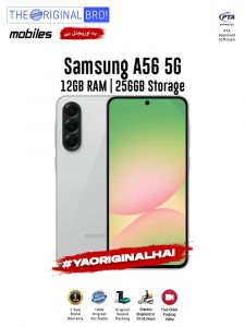 Samsung A56 5G - 12GB RAM - 256GB Storage - PTA Approved - 12 Months Warranty - Light Grey - The Original Bro Mobiles - TOB36